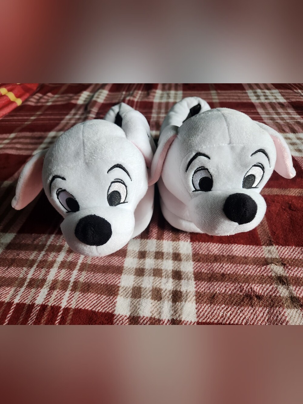 Disney White Dalmatian Plush Slippers
